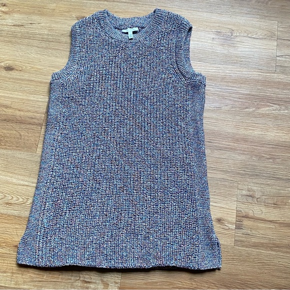 Ella Moss Marge Ribbed Knit Sleeveless Sweater Tank Mood Indigo Size Med… - Picture 6 of 16